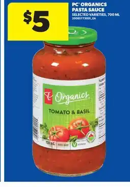 Real Canadian Superstore PC ORGANICS PASTA SAUCE offer