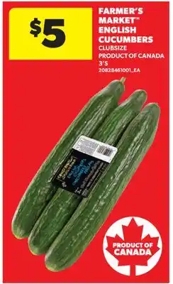 Real Canadian Superstore FARMER'S MARKET ENGLISH CUCUMBERS, 3'S offer