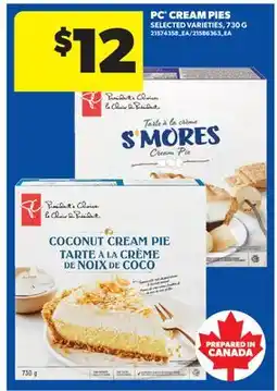 Real Canadian Superstore PC CREAM PIES offer