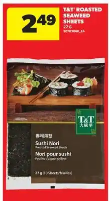Real Canadian Superstore T & T ROASTED SEAWEED SHEETS offer