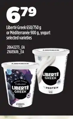 Real Canadian Superstore LIBERTÉ GREEK, 650/750 G OR MÉDITERRANÉE ,900 G, YOGURT offer
