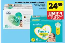 Real Canadian Superstore PAMPERS SUPER BIG PACK DIAPERS, 32-120' S offer
