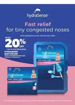 Real Canadian Superstore HYDRASENSE BABY OR KIDS offer