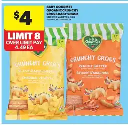 Real Canadian Superstore BABY GOURMET ORGANIC CRUNCHY CROCS BABY SNACK offer