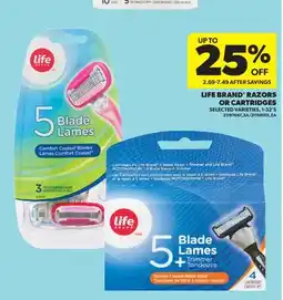 Real Canadian Superstore LIFE BRAND RAZORS OR CARTRIDGES, 1-32' S offer