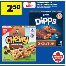 Real Canadian Superstore QUAKER DIPPS OR CHEWY GRANOLA BARS, 5' S offer