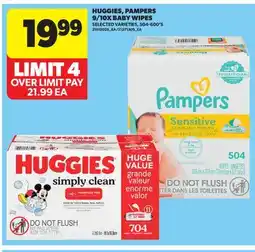 Real Canadian Superstore HUGGIES, PAMPERS 9/10X BABY WIPES, 504-600'S offer