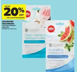 Real Canadian Superstore LIFE BRAND FACE MASKS offer