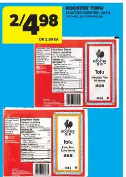 Real Canadian Superstore ROOSTER TOFU offer