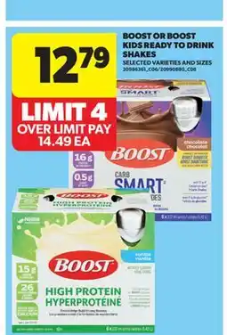 Real Canadian Superstore BOOST OR BOOST KIDS READY TO DRINK SHAKES offer