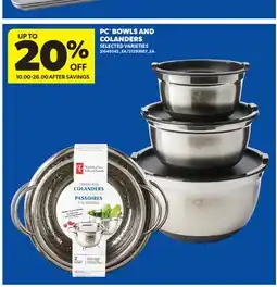 Real Canadian Superstore PC BOWLS AND COLANDERS offer