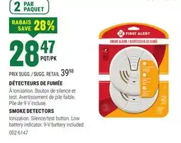 BMR DÉTECTEURS DE FUMÉE offer