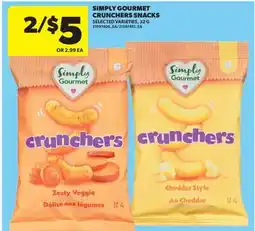 Real Canadian Superstore SIMPLY GOURMET CRUNCHERS SNACKS offer