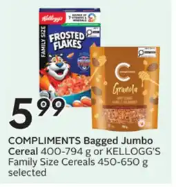 Sobeys COMPLIMENTS Bagged Jumbo Cereal offer