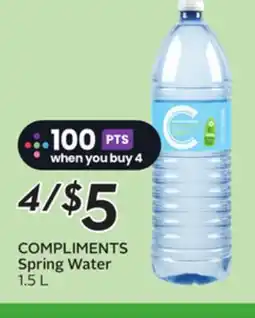 Sobeys COMPLIMENTS Spring Water offer