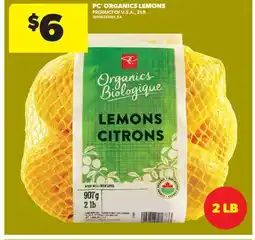 Real Canadian Superstore PC ORGANICS LEMONS, 2 LB offer