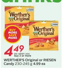 Sobeys WERTHER'S Original or RIESEN Candy offer
