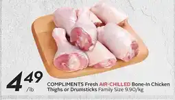 Sobeys COMPLIMENTS Fresh AIR-CHILLED Bone-In Chicken offer