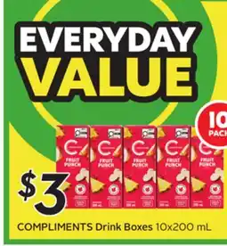 Sobeys COMPLIMENTS Drink Boxes offer