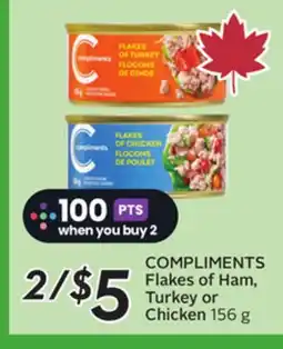 Sobeys COMPLIMENTS Flakes of Ham, Turkey or Chicken offer