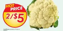 Sobeys Cauliflower offer
