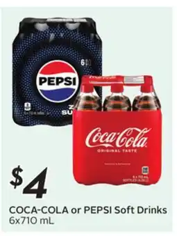 Sobeys COCA-COLA or PEPSI Soft Drinks offer