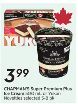 Sobeys CHAPMAN'S Super Premium Plus Ice Cream offer
