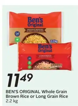 Sobeys BEN'S ORIGINAL Whole Grain Brown Rice or Long Grain Rice offer