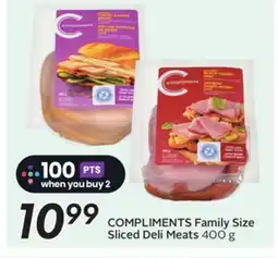 Sobeys COMPLIMENTS Family Size Sliced Deli Meats offer