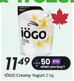 Sobeys IÖGO Creamy Yogurt offer