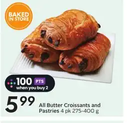 Sobeys All Butter Croissants and Pastries offer