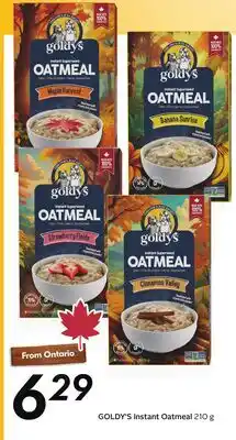 Sobeys GOLDY'S Instant Oatmeal offer