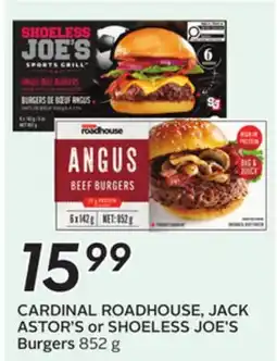 Sobeys CARDINAL ROADHOUSE, JACK ASTOR'S or SHOELESS JOE'S Burgers offer