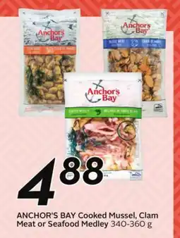 Sobeys ANCHOR'S BAY Cooked Mussel, Clam Meat or Seafood Medley offer