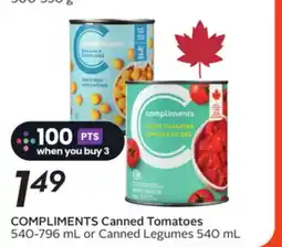 Sobeys COMPLIMENTS Canned Tomatoes offer