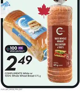 Sobeys COMPLIMENTS White or 100% Whole Wheat Bread offer