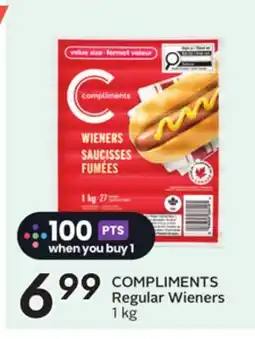 Sobeys COMPLIMENTS Regular Wieners offer