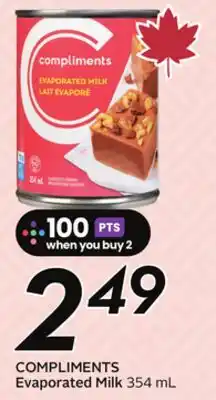 Sobeys COMPLIMENTS Evaporated Milk offer
