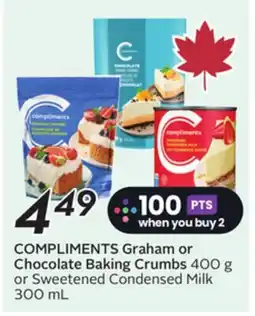 Sobeys COMPLIMENTS Graham or Chocolate Baking Crumbs offer