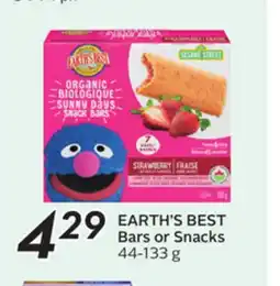 Sobeys EARTH'S BEST Bars or Snacks offer