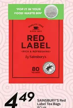 Sobeys SAINSBURY'S Red Label Tea Bags offer