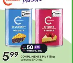 Sobeys COMPLIMENTS Pie Filling offer