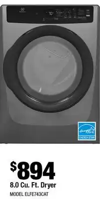 Home Depot 8.0 Cu. Ft. Dryer offer