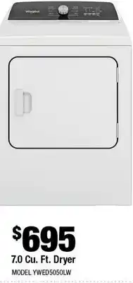 Home Depot 7.0 Cu. Ft. Dryer offer