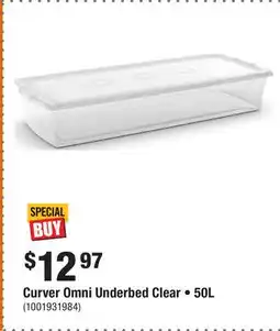 Home Depot Curver Omni Underbed Clear • offer