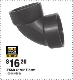 Home Depot LESSO 4 90° Elbow offer