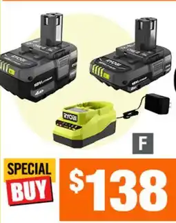 Home Depot 2.0AH/4.0AH Batteries and Charger Kit offer