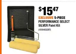 Home Depot Exclusive 5-PIECE PERFORMANCE SELECT SILVER Paint Kit offer