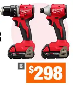 Home Depot Brushless Drill/Impact Driver Combo Kit (2) 2.0AH Batteries & Charger offer