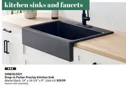 Home Hardware Drop-in Parker Fireclay Kitchen Sink offer